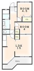 見能林駅 徒歩5分 2階の物件間取画像